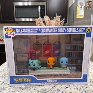 Funko Pokémon Bulbasaur Charmander Squirtle Set - Blue, Orange, Green